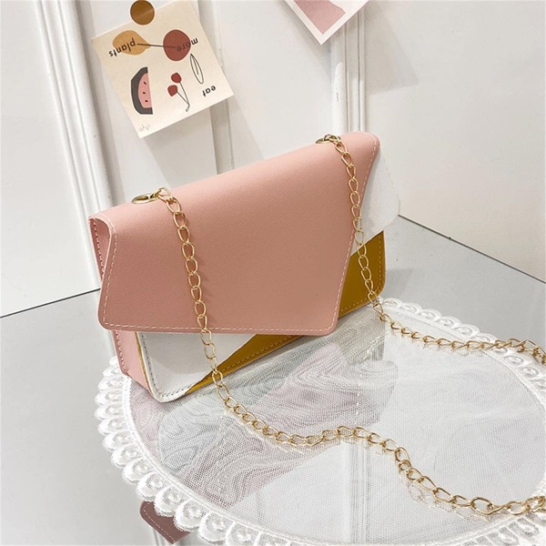 

Colorblock Chain Crossbody Bag, Multicolor