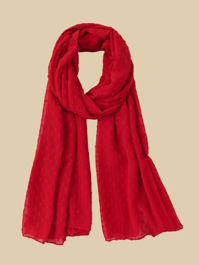 1 pieza Señoras Jacquard Gasa Suave Bufanda Para la cabeza Color sólido , Para Uso Diario