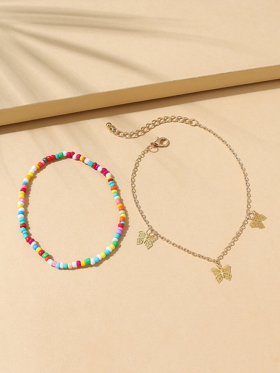 2pcs Butterfly Charm Anklet