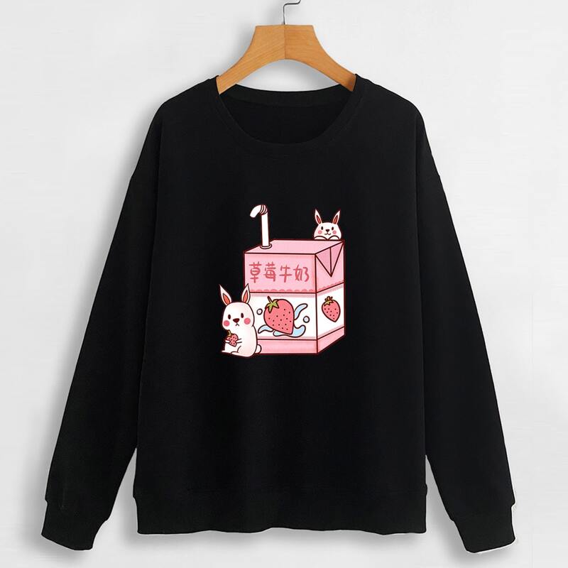 

Cartoon Graphic Sweatshirt, Black