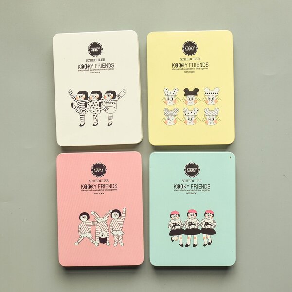

1pc Cartoon Graphic Random Notebook, Multicolor