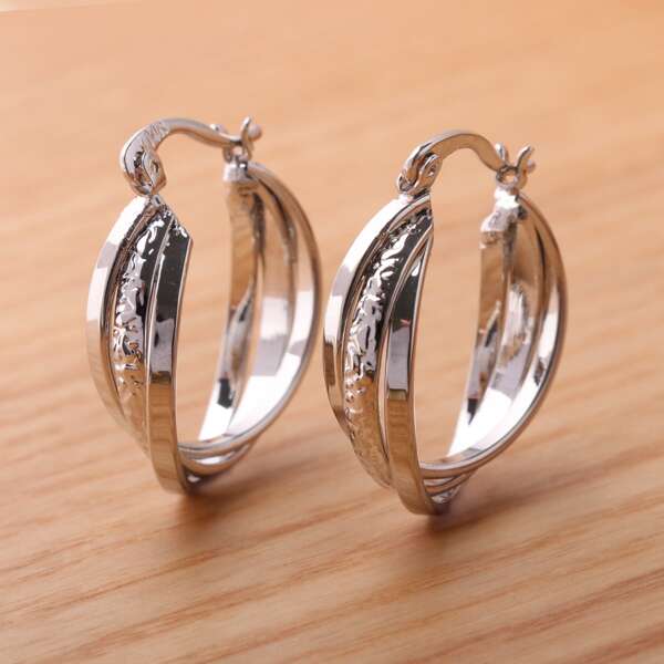 

Minimalist Hoop Earrings, Silver