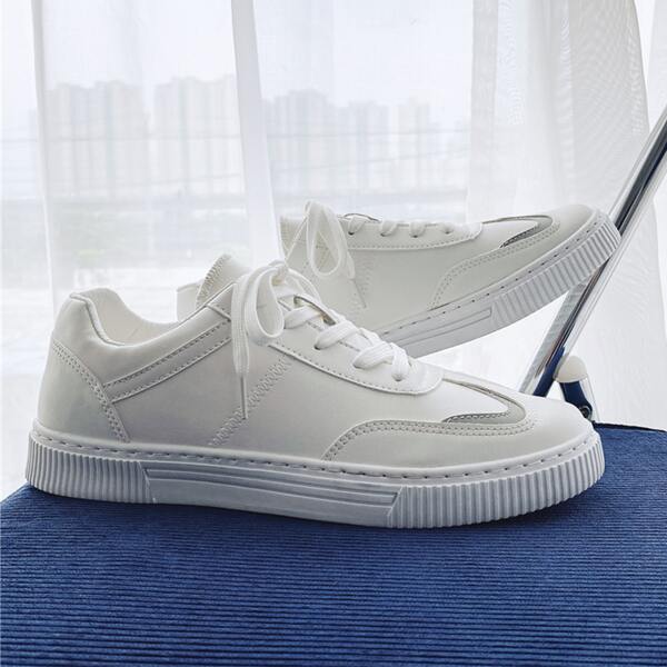 

Men Lace-up Front Skate Shoes, White