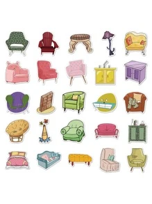 50pcs Furniture Sticker - Multicolor - View 2