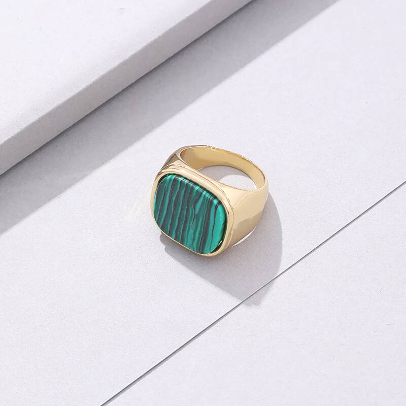

Geo Design Ring, Green