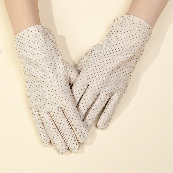 

Polka Dot Gloves, Apricot