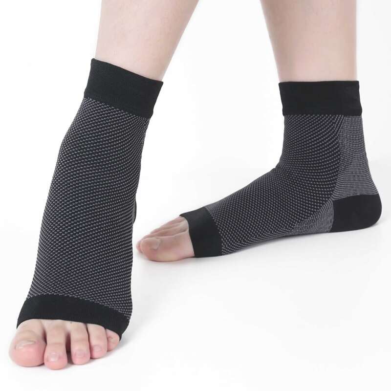 

1pair Sports Ankle Brace Socks, Black