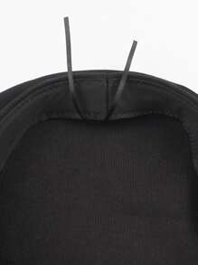 字母裝飾貝蕾帽 - 黑色 - 查看 4