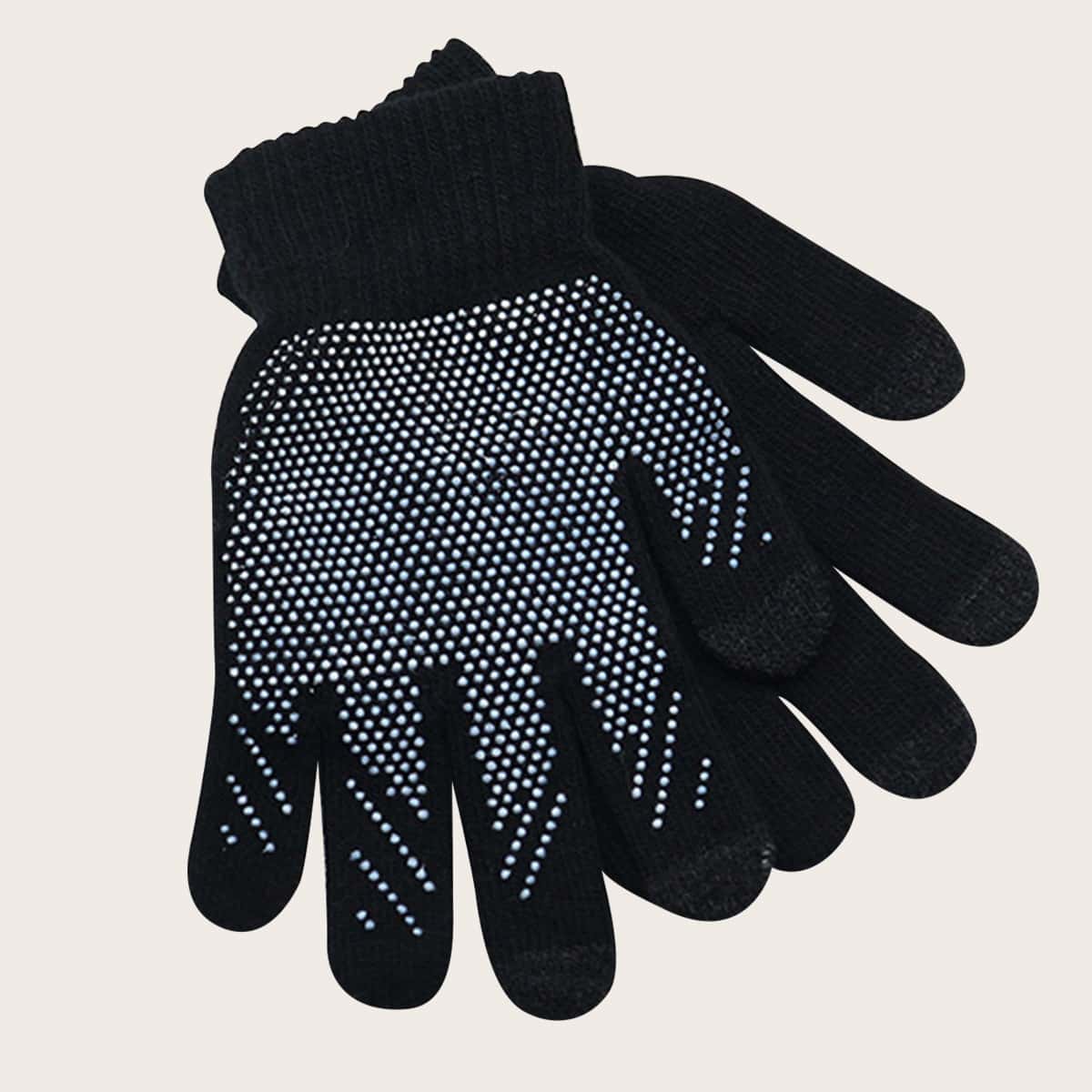 

1pair Non-slip Sports Gloves, Black