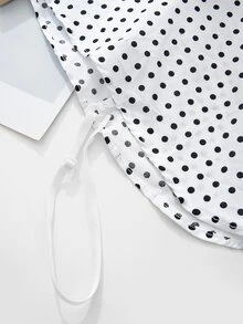 圓點人造假領子 - 白色 - 查看 2