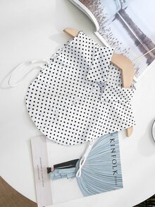 圓點人造假領子 - 白色 - 查看 3