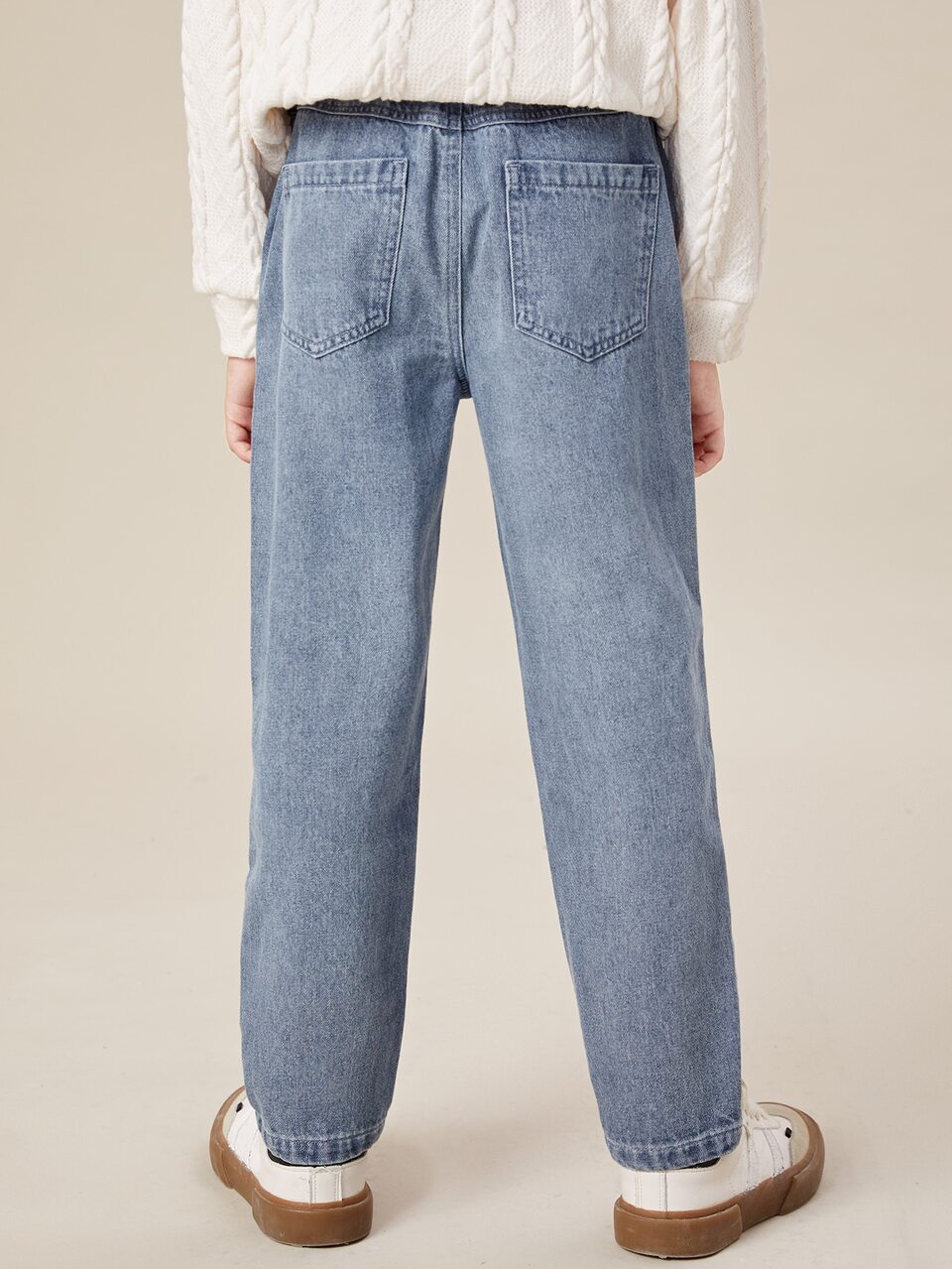 Boys High Waist Straight Leg Jeans