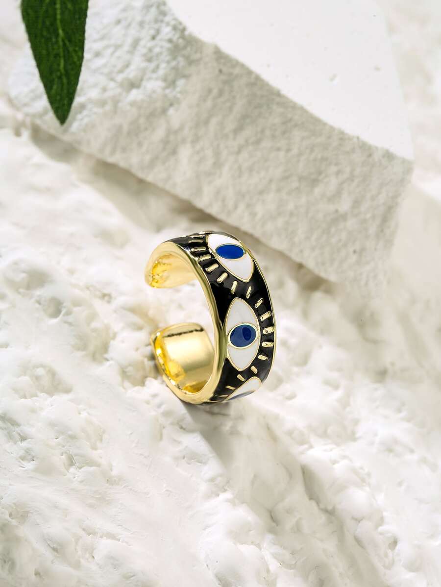 Nhẫn Trang trí mắt - màu đen - Xem 1