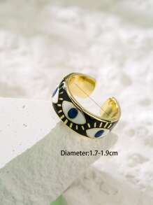 Nhẫn Trang trí mắt - màu đen - Xem 3