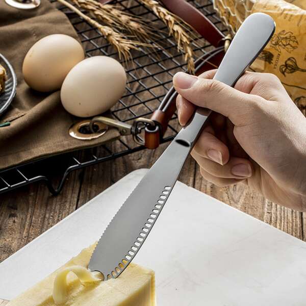 

1pc Stainless Steel Butter Knife, Silver