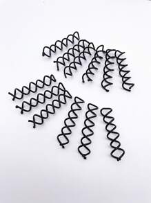 24 件螺旋发夹，旋转发夹防刮圆形头，扭曲螺丝发夹，适合女士发髻发型 DIY，螺旋发夹黑色