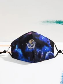 Mascarilla con estampado de galaxia - Multicolor - Ver 1