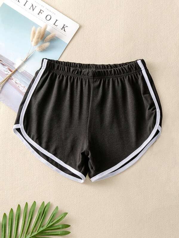 contrast binding track shorts