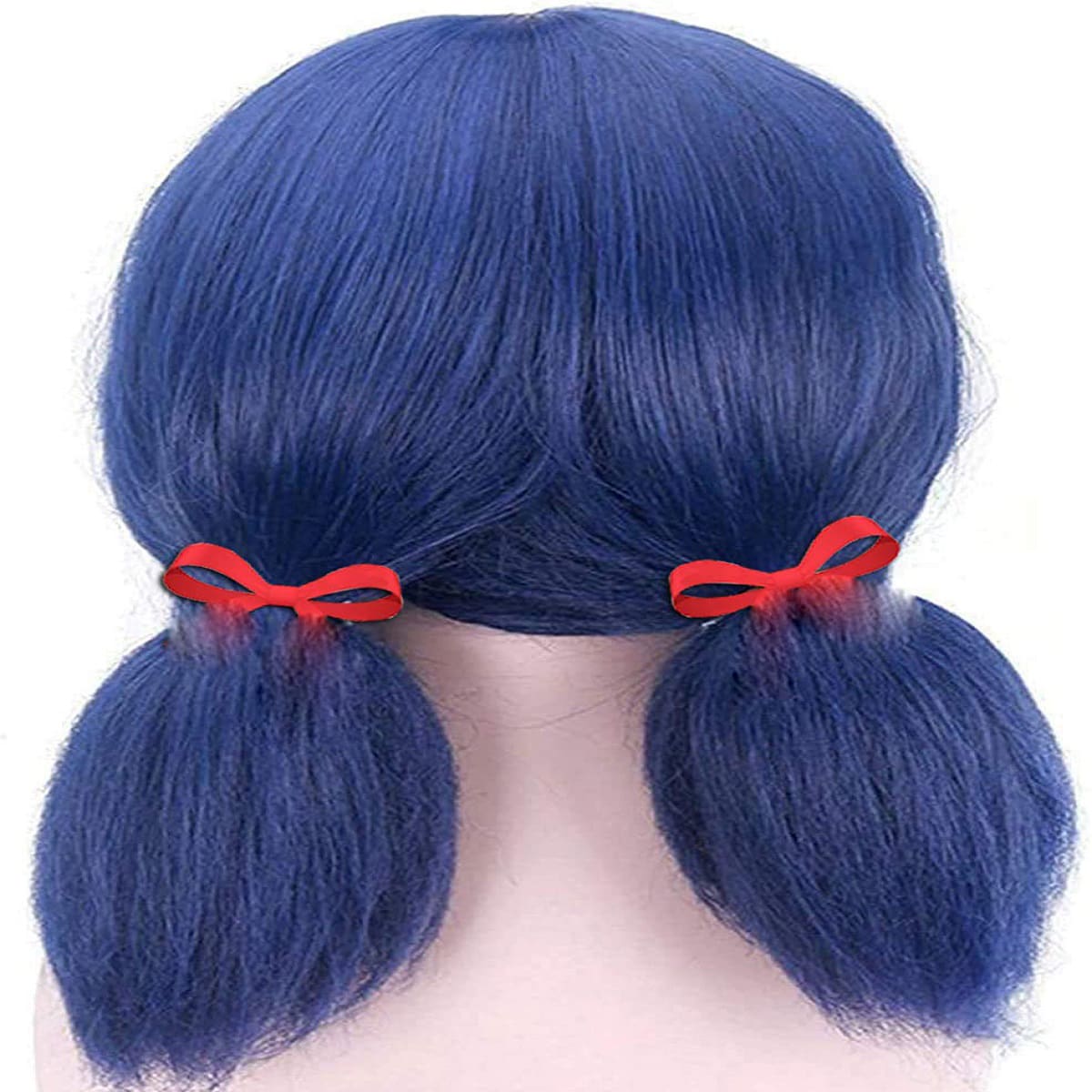 

Natural Long Straight Wig With Bangs, Blue