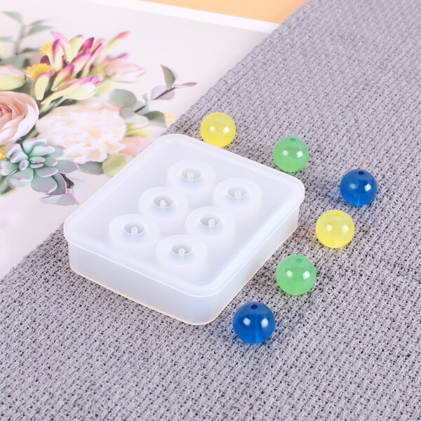 

1pc Ball Design DIY Epoxy Mold, White