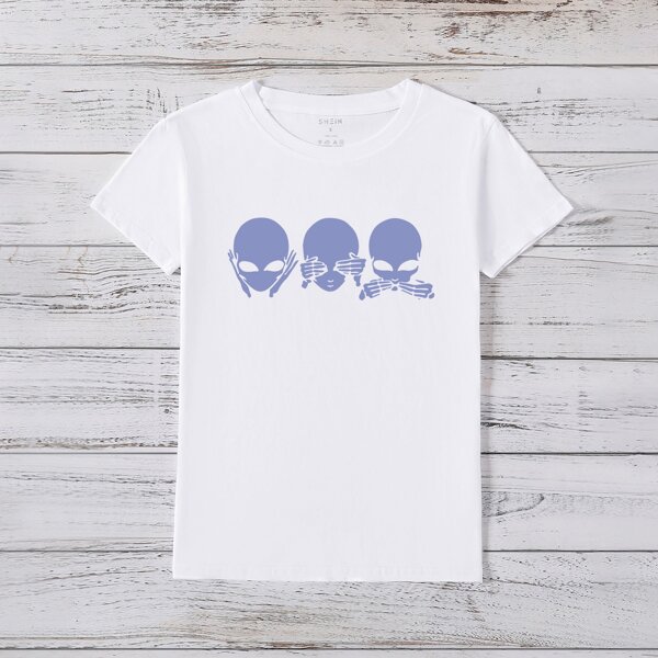 

Alien Print Tee, White