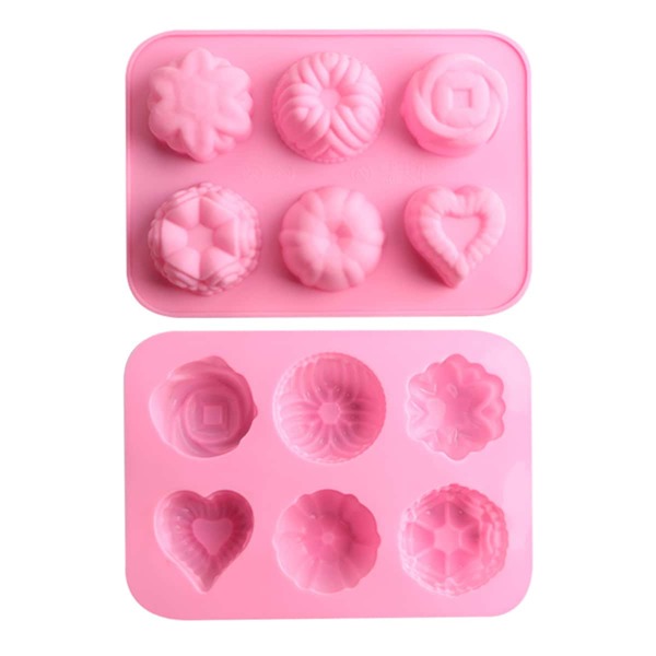 

2pcs Flower Design Mold Set, Pink