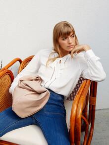 MOTF PREMIUM MINIMALIST RUCHED BAG - Beige - View 4