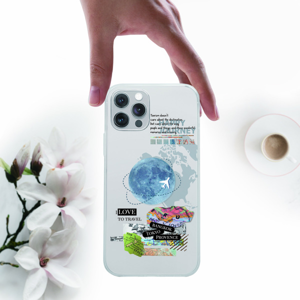 

Planet Pattern Phone Case, Clear