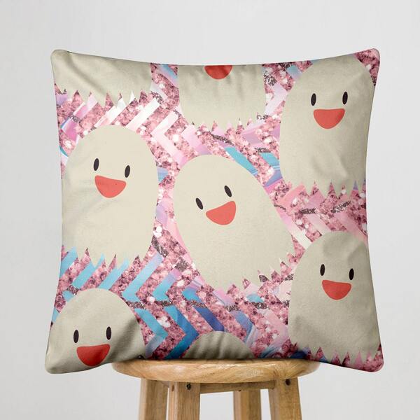 

Halloween Ghost Print Cushion Cover Without Filler, Multicolor