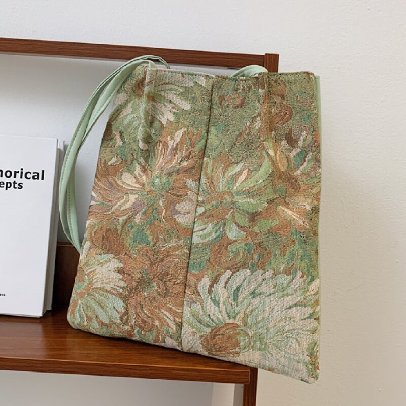 

Flower Pattern Tote Bag, Multicolor