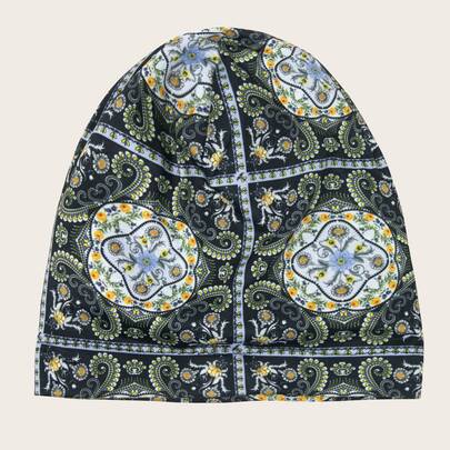Flower Print Hat