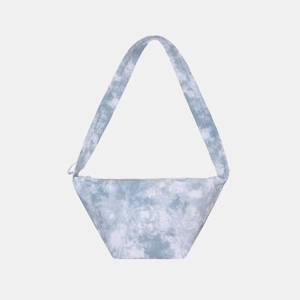 

Tie Dye Zipper Up Crossbody Bag, Blue and white