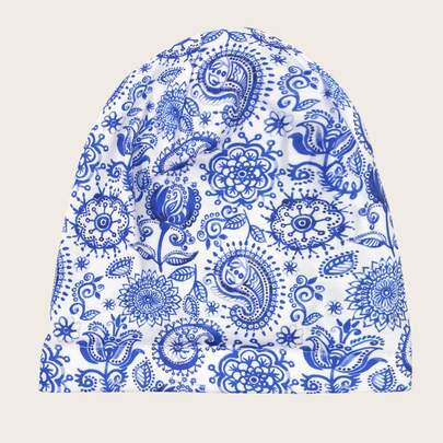 Flower Print Hat