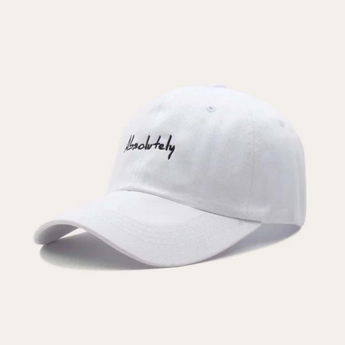 

Guys Letter Graphic Embroidery Baseball Cap, White