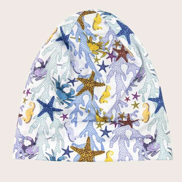 

Starfish Print Hat, Multicolor