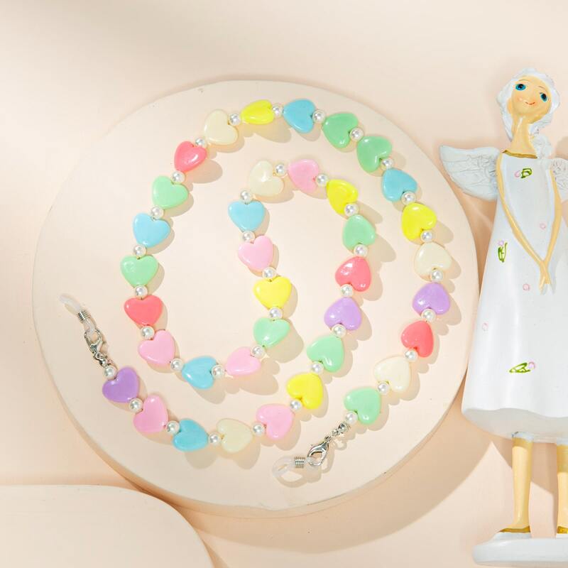

Heart Beaded Glasses Chain, Multicolor