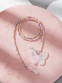 Chuỗi kính trang trí bướm - Hồng - Xem 1