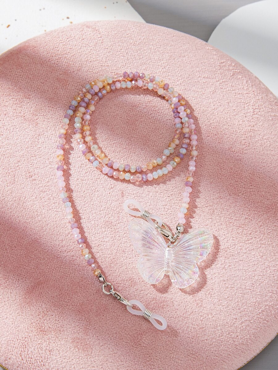 Chuỗi kính trang trí bướm - Hồng - Xem 1