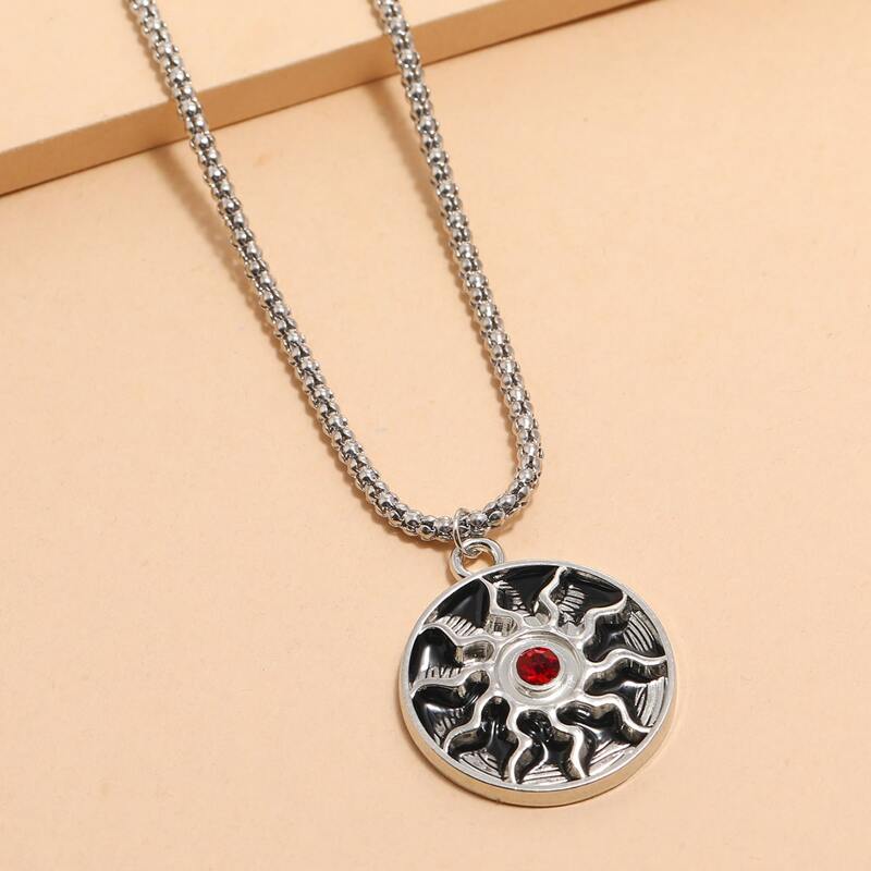 

Guys Geo Pendant Chain Necklace, Multicolor