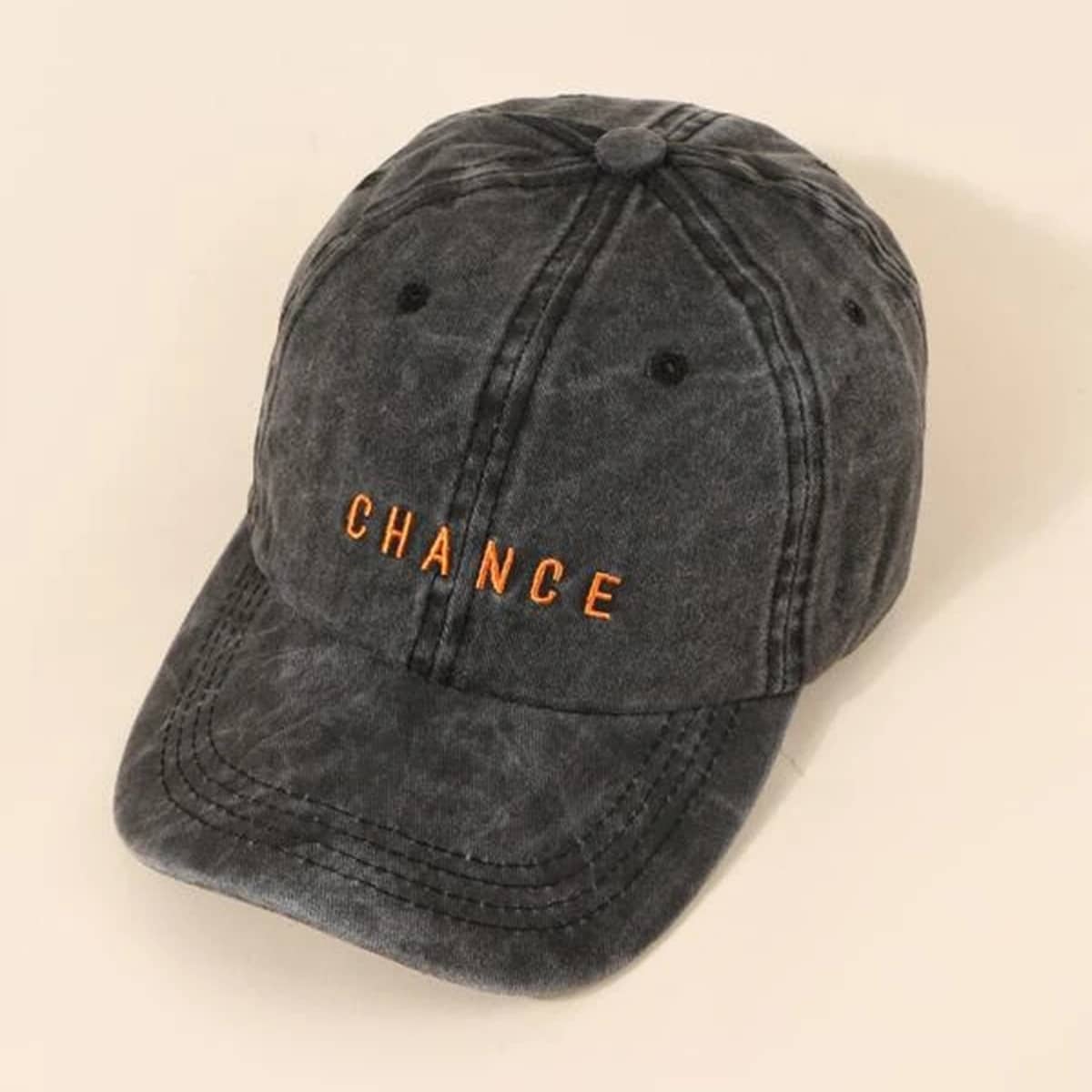 

Guys Letter Embroidery Baseball Cap, Black