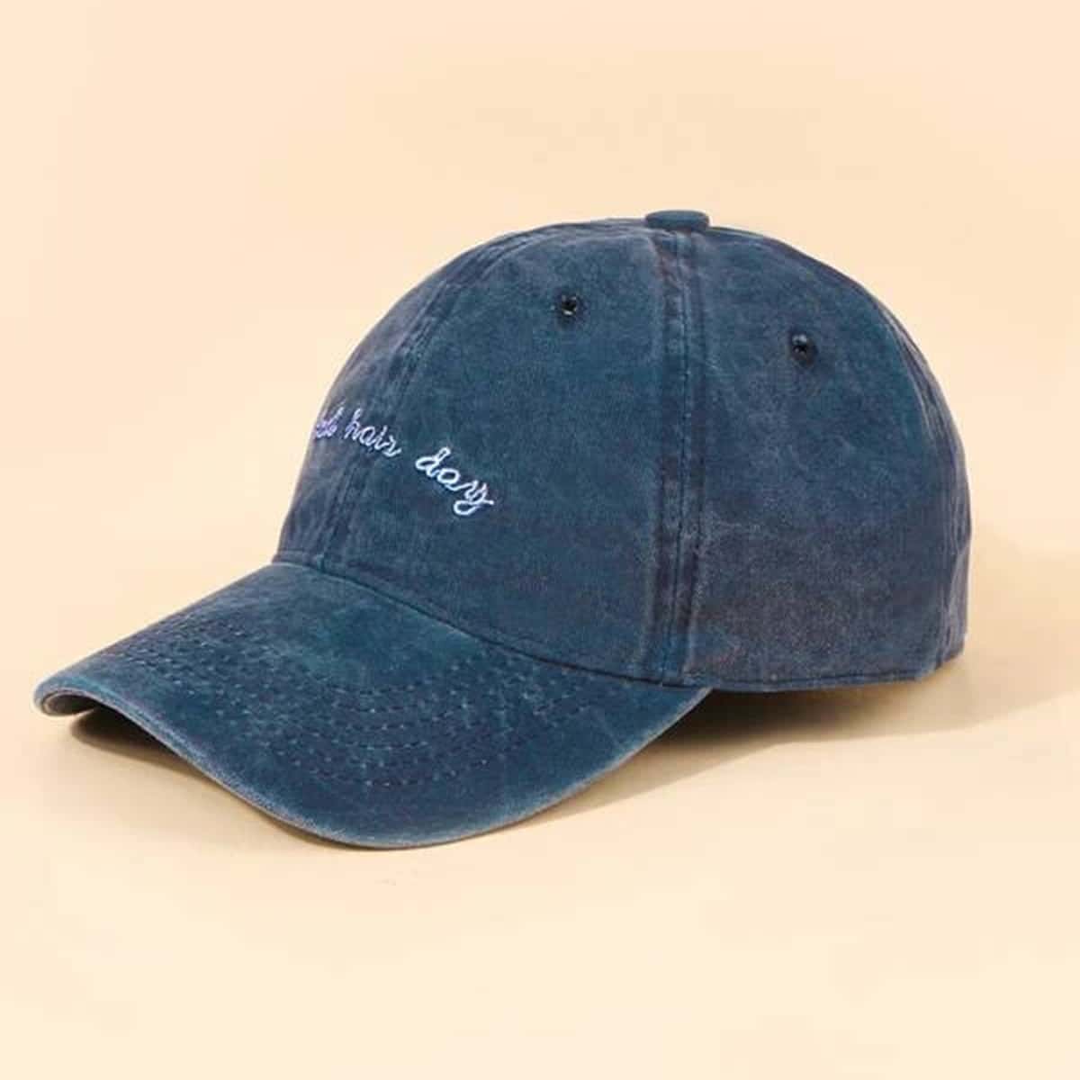 

Guys Slogan Graphic Embroidery Baseball Cap, Navy blue