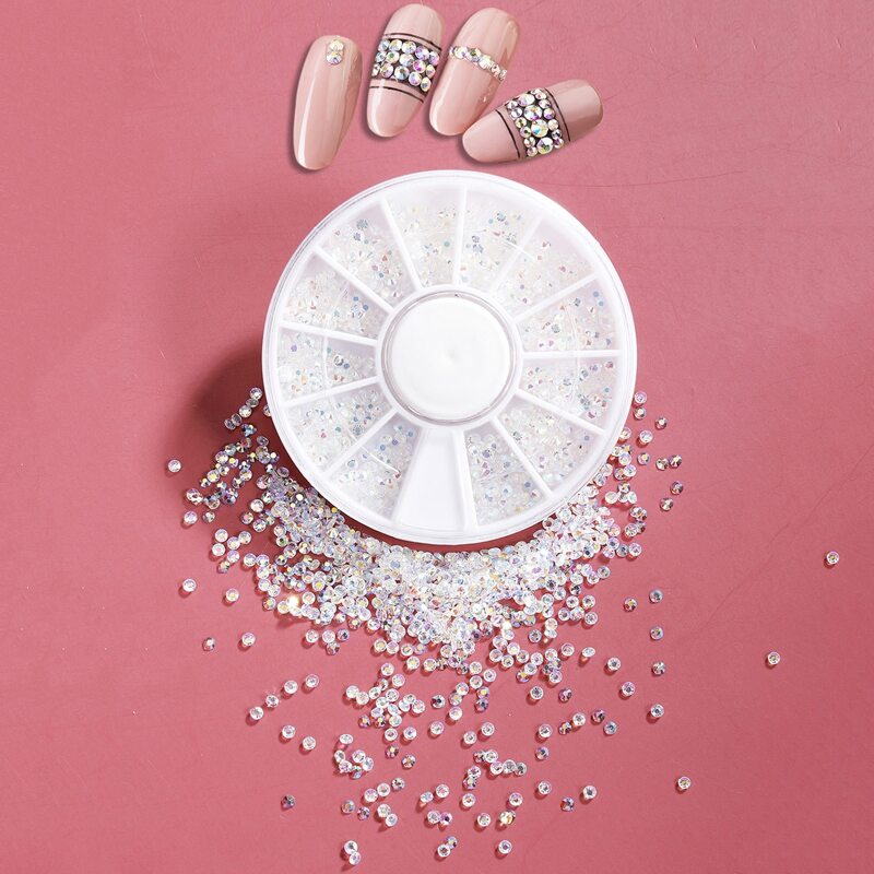 

1box Rhinestone Nail Art Decoration, White