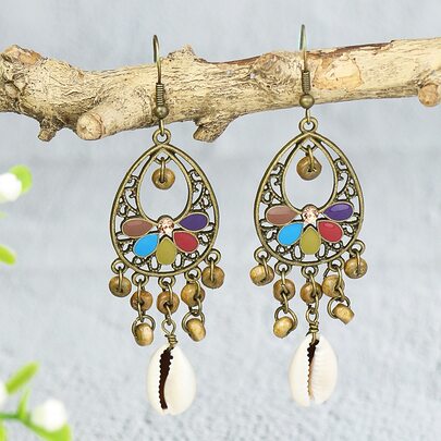 Shell Decor Drop Earrings