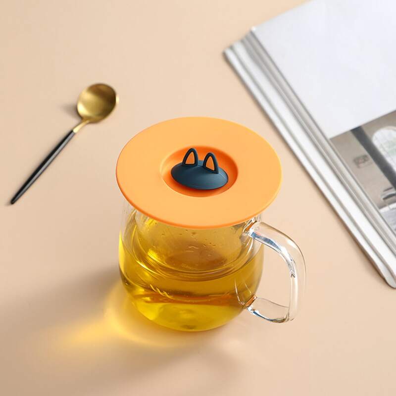 

1pc Ear Design Random Cup Lid, Multicolor