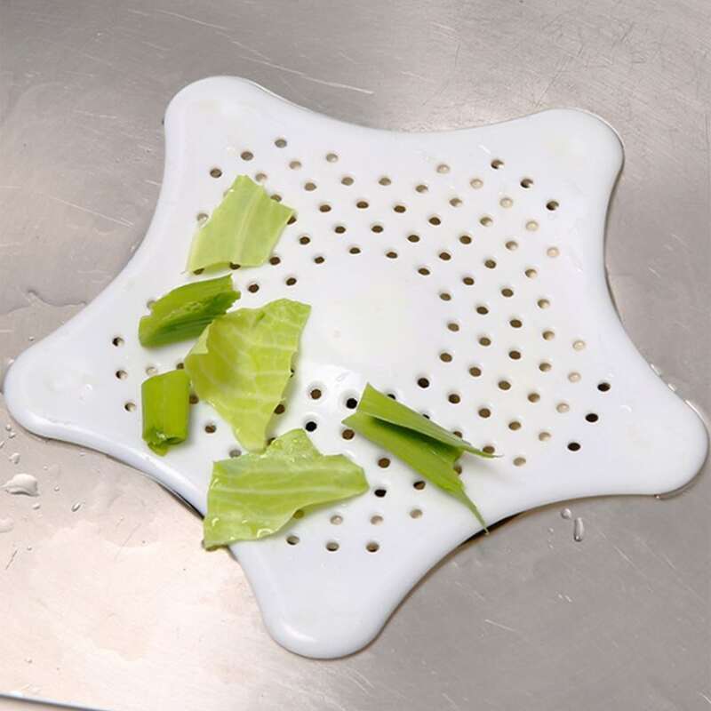 

1pc Star Floor Drain Filter, White
