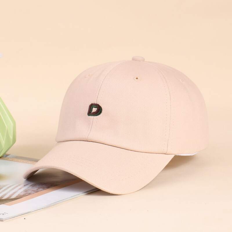 

Letter Graphic Embroidery Baseball Cap, Beige