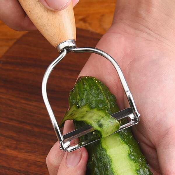

1pc Stainless Steel Peeler, Silver