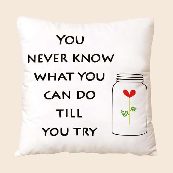 

Graphic Print Cushion Cover Without Filler, Multicolor
