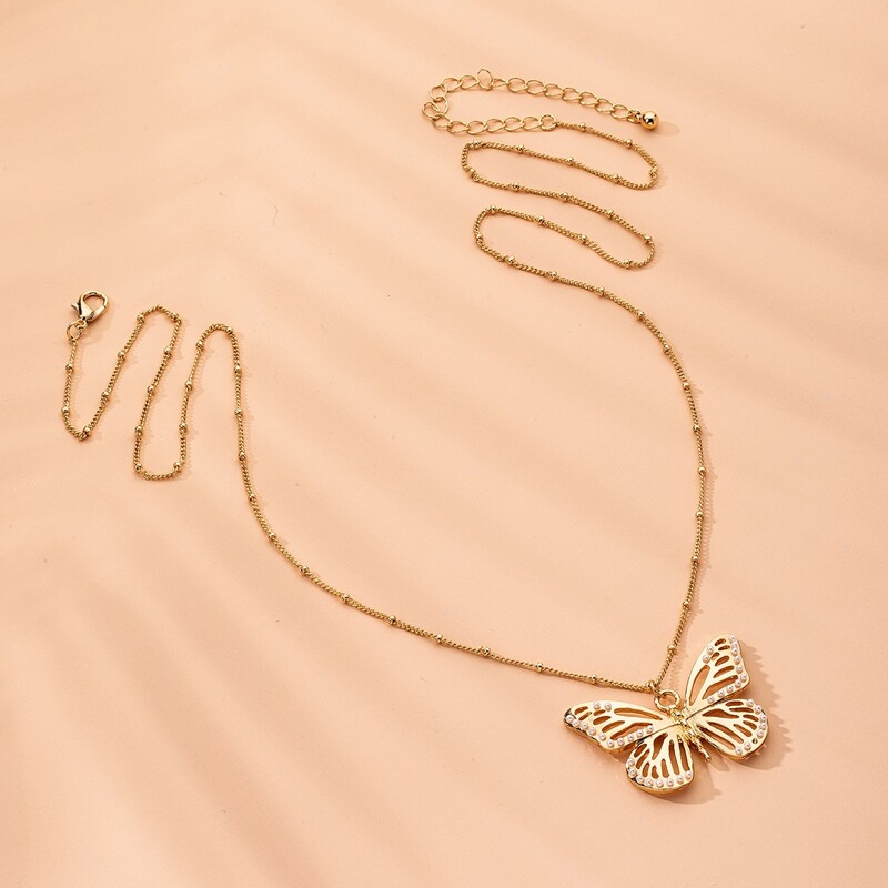 

Butterfly Pendant Necklace, Gold