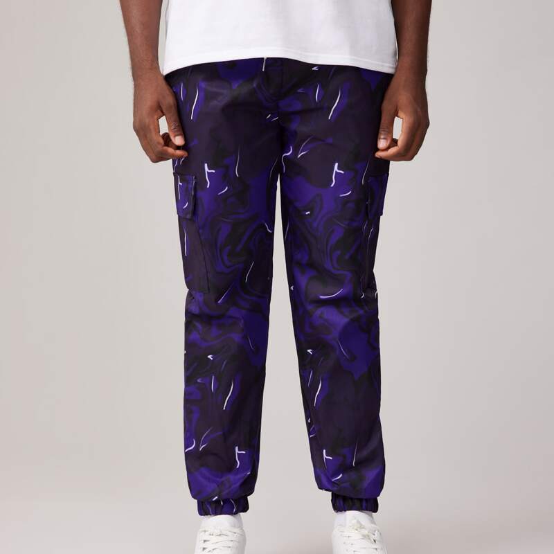 

Guys Graphic Drawstring Joggers, Purple